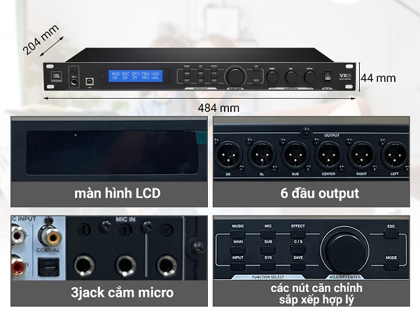 JBL VX8 – Chỉnh sâu 4 micro